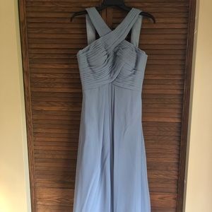 Light blue long gown.